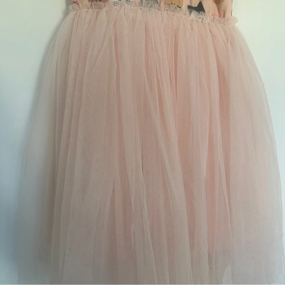 Taylor Joelle Adorable Cat Kitty Print Pink Tulle Twirl Dress 8 - Picture 5 of 7